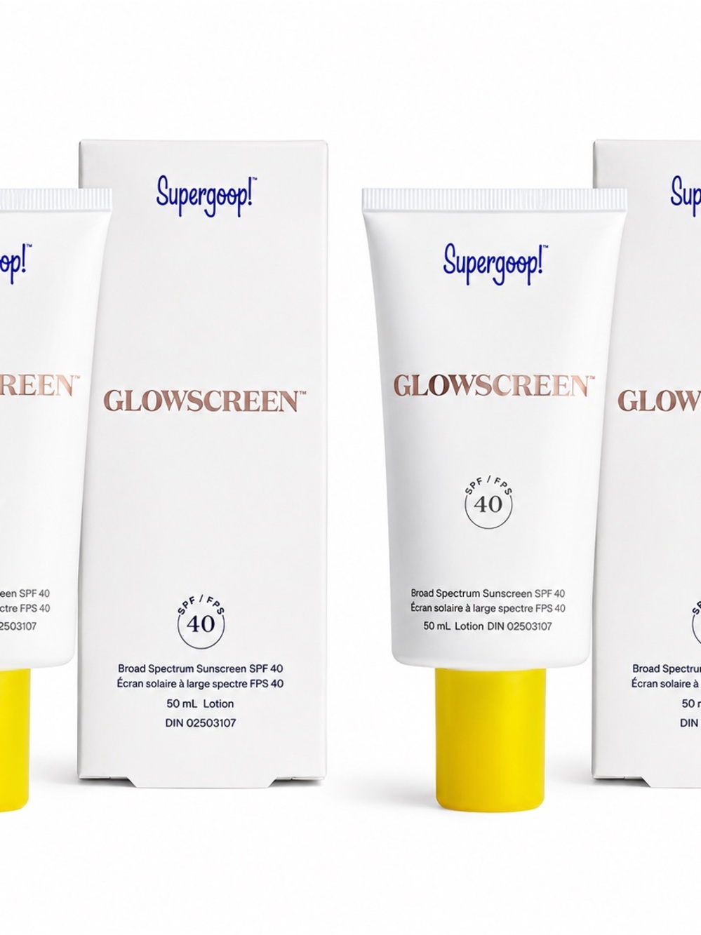 (2) NIB Supergoop! Glowscreen SPF 40 Sunscreen Tube